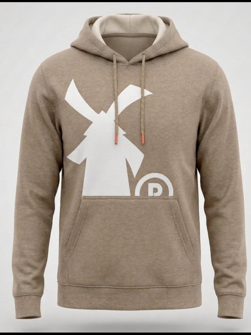 Dutch Bros Men's Hoodie Sweatshirt with Windmill Print, Size SMALL
